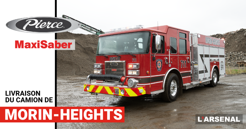 Livraison d'une autopompe Pierce MAXISaber pour Morin-Heights